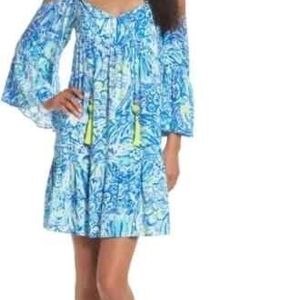 Lilly Pulitzer Blue and Green Patterned Top